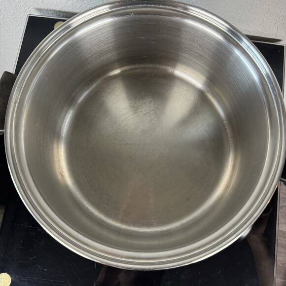 Amway Queen Stock Pot 5 Qt 18/8 Stainless Steel with Lid Multi-Ply Made in USA - Picture 5 of 9